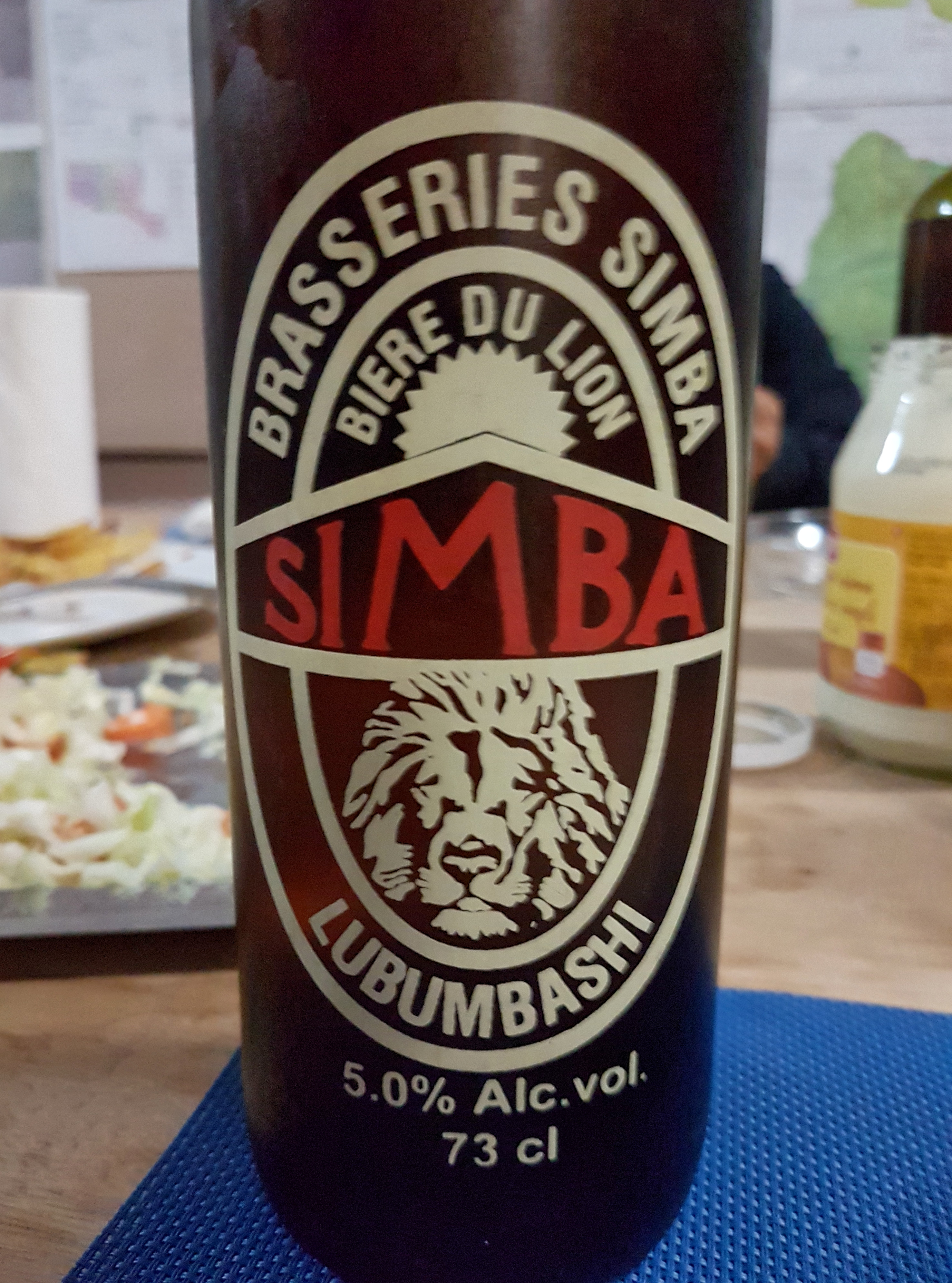 La fameuse bière Simba (lion en swahili), brassée à Lubumbashi